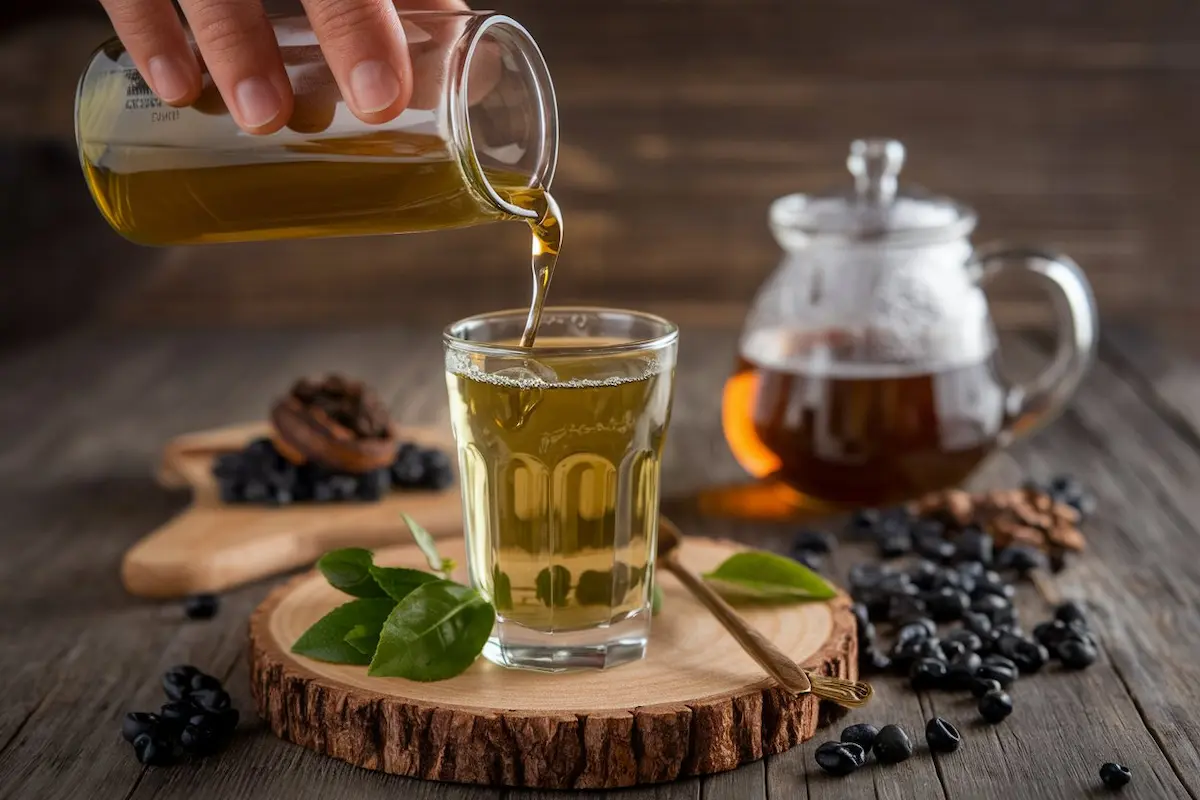 How many calories are in a green tea shot?